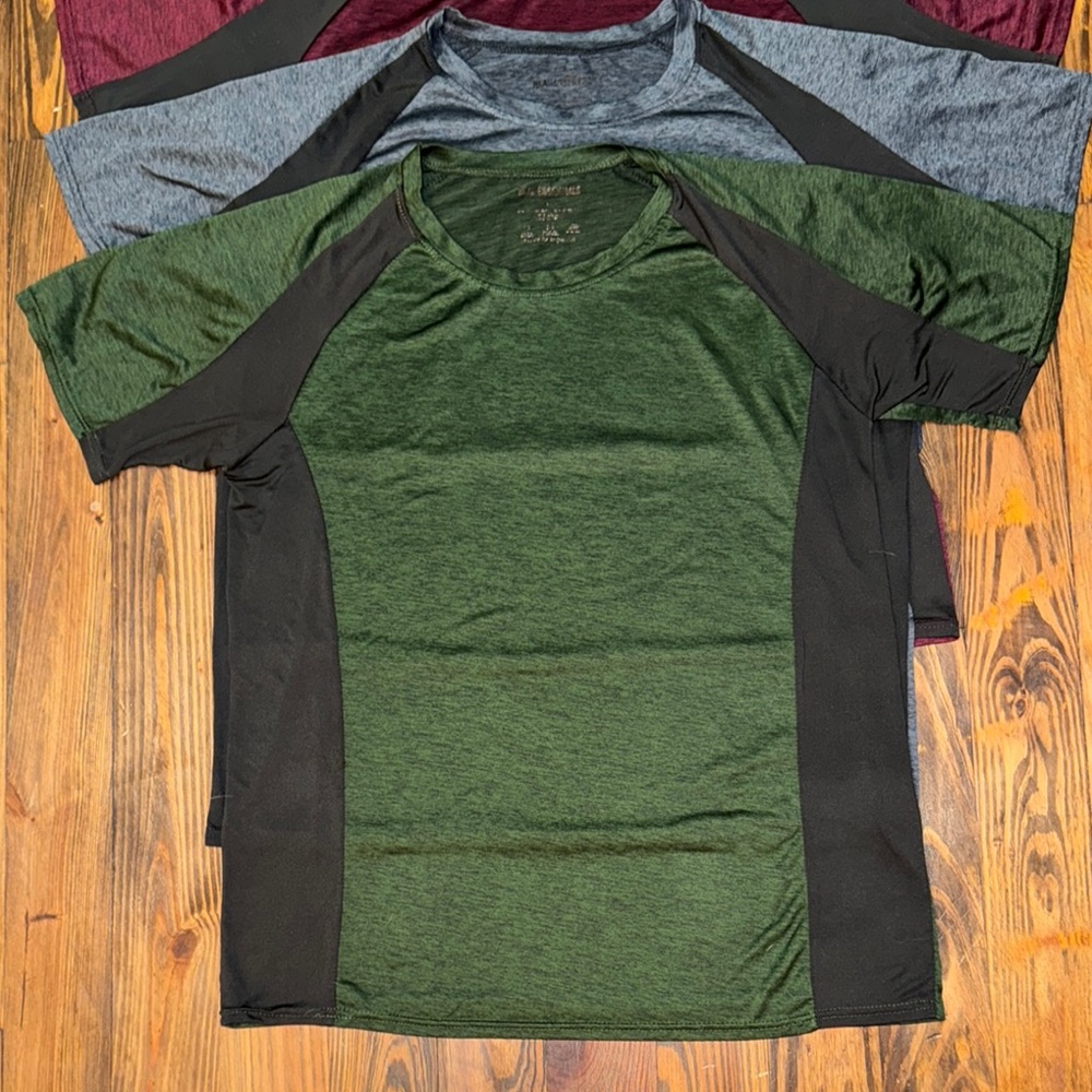 Real Essentials 5 Pack Men’s Short Sleeve Dry Fit Active Crew Neck Tee Shirts - Picture 5 of 14